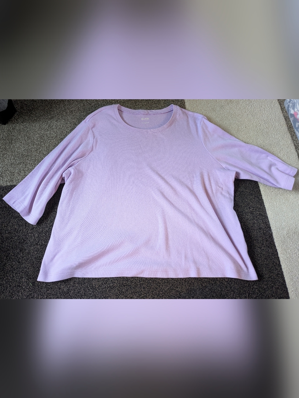 Light Purple Blair 3/4 Sleeve Top